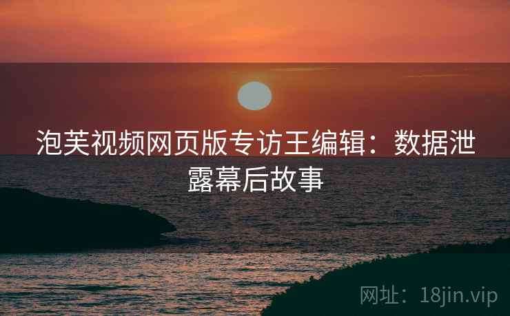 泡芙视频网页版专访王编辑：数据泄露幕后故事